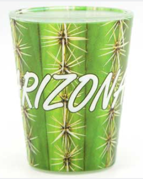 SHOT GLASS-AZ CACTUS TEXTURE | Eyeconic Arizona Souvenir Shop